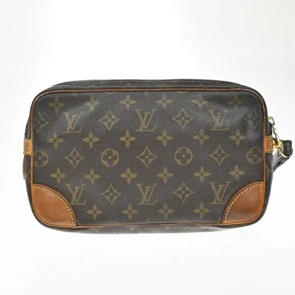 LOUIS VUITTON Marly Dragonne GM Clutch Hand Bag Monogram Brown M51825 67KP288